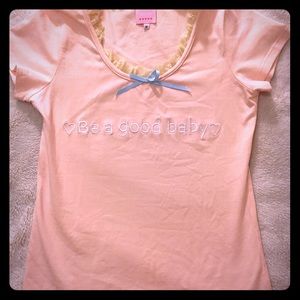 Pink kawaii lolita shirt M